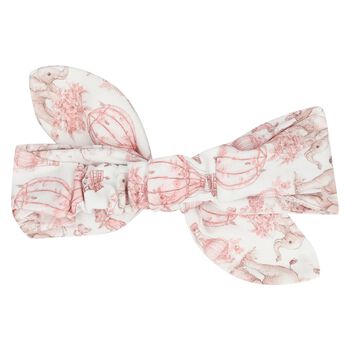 Baby Girls White & Pink Africa Bow Headband