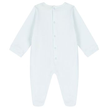 Baby Boys Blue Logo Babygrow