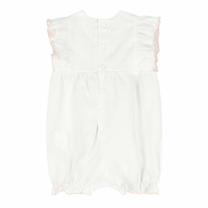 Bimbalo Baby Girls White Romper Junior Couture