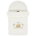 Baby Girls Ivory & Gold Logo Nest, 1, hi-res