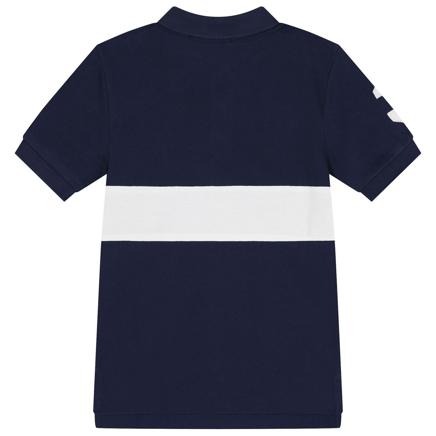 Boys Navy Blue & White Pony Logo Polo Shirt, 1, hi-res image number null