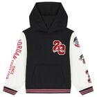 Boys Black & White Jordan Hooded Top, 1, hi-res
