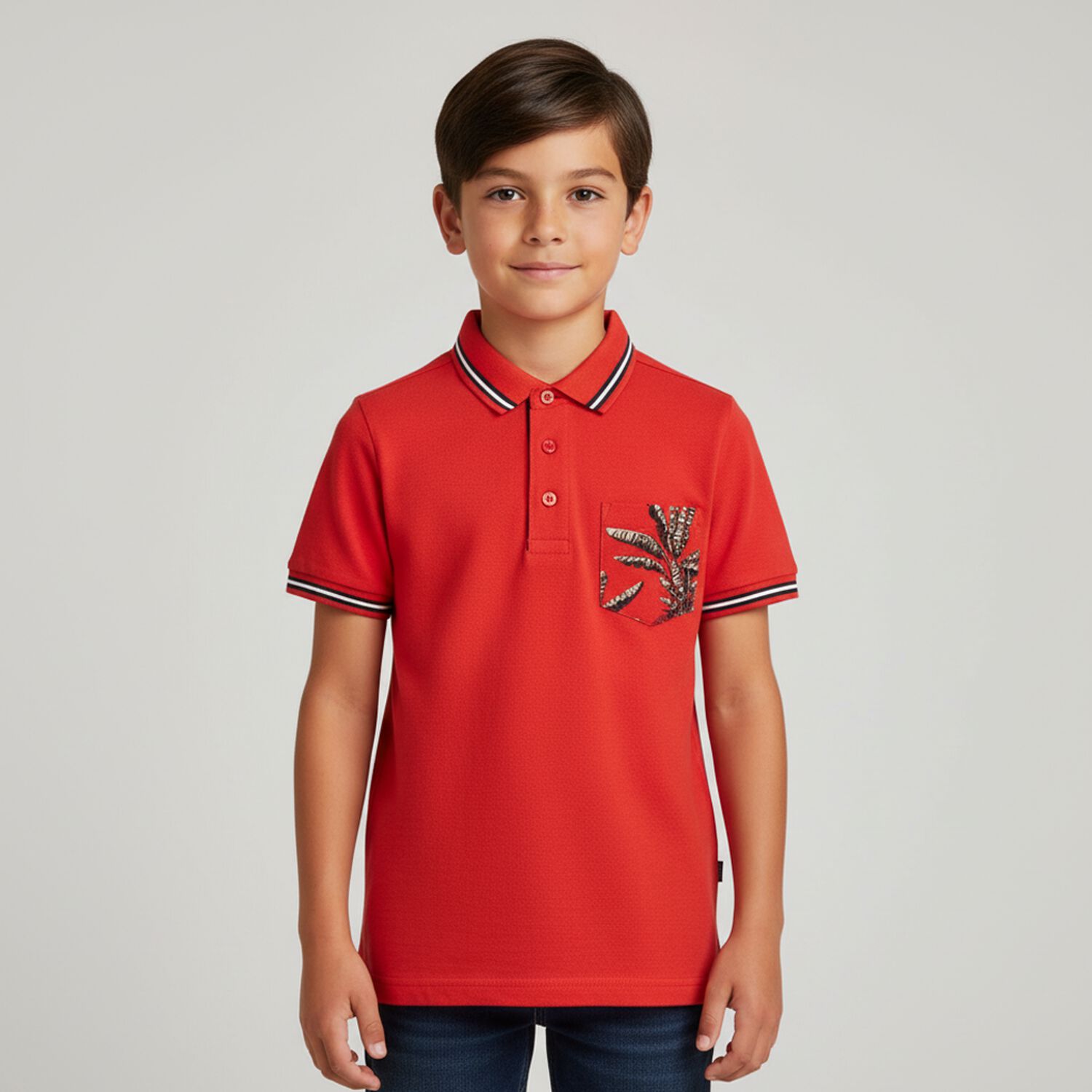 Boys Red Polo Shirt, 1, hi-res image number null