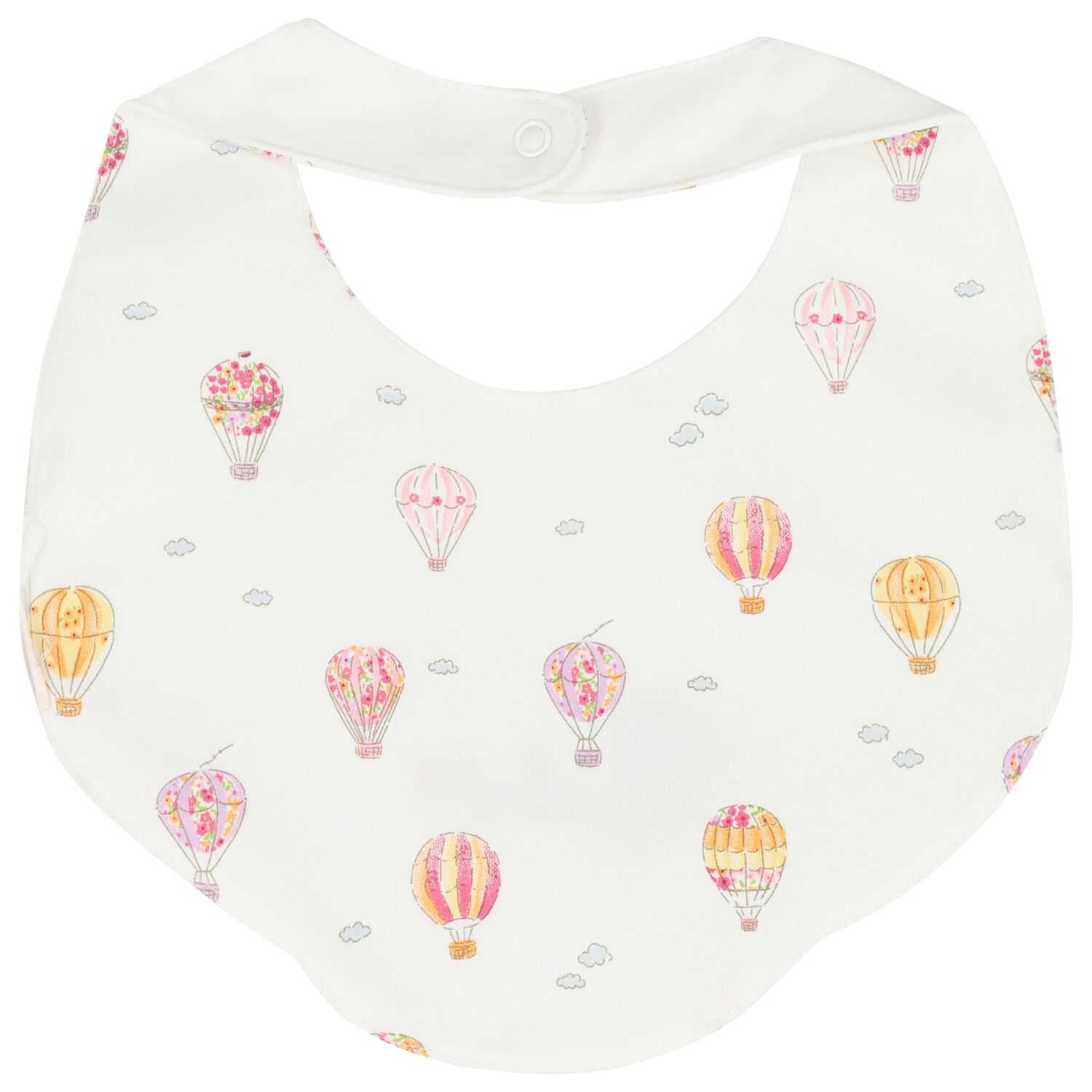Baby Girls White & Pink Bibs ( 2-Pack ) , 1, hi-res