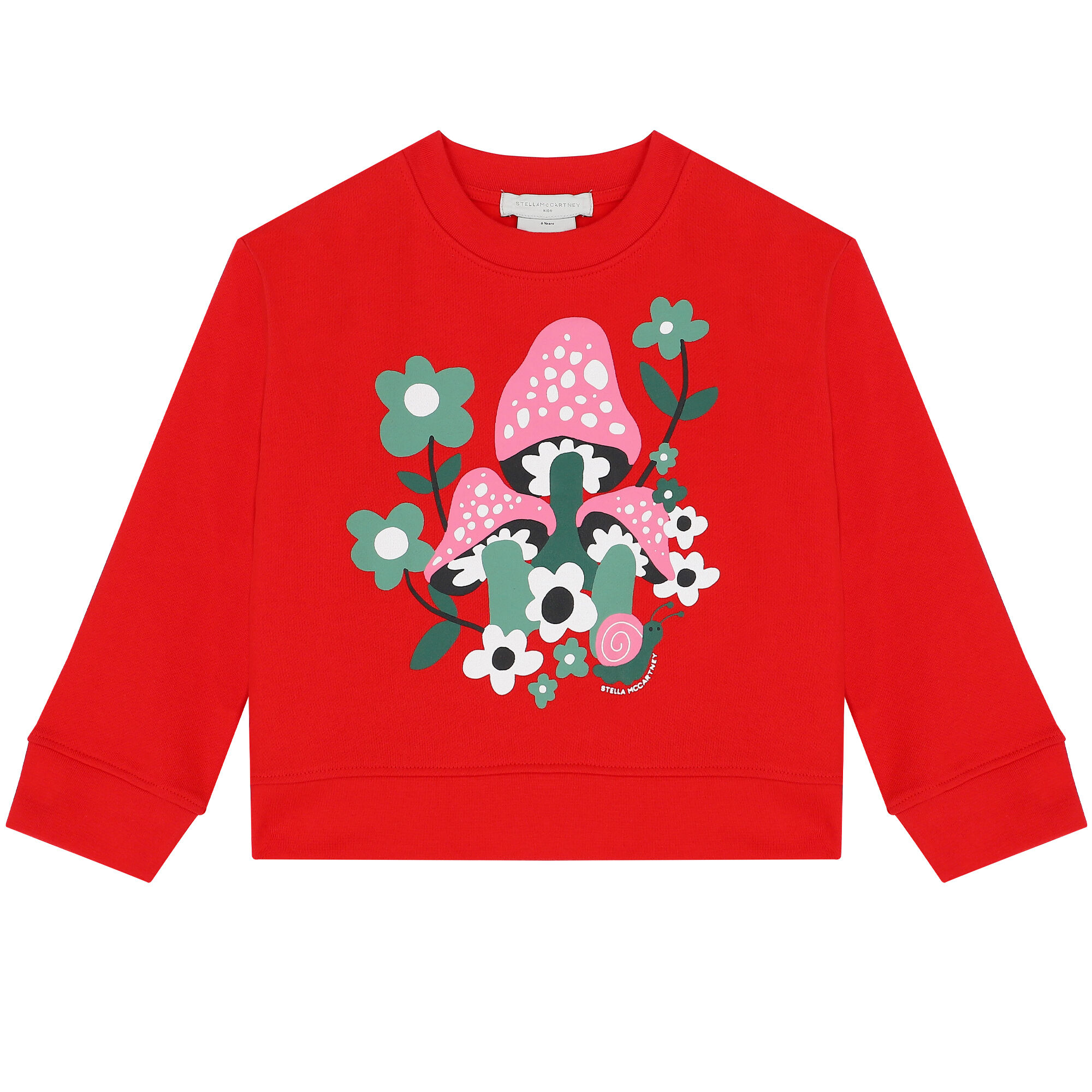 Stella McCartney Girls Red Floral Sweatshirt Junior Couture