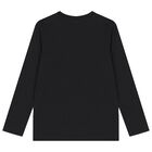Black Teddy Bear Logo Long Sleeve Top, 3, hi-res