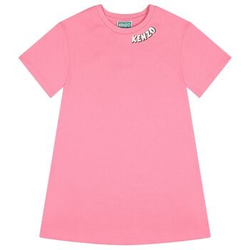 Girls Pink Tiger Logo Dress