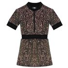 فستان بنات مزين بالترتر باللون الأسود, 1, hi-res