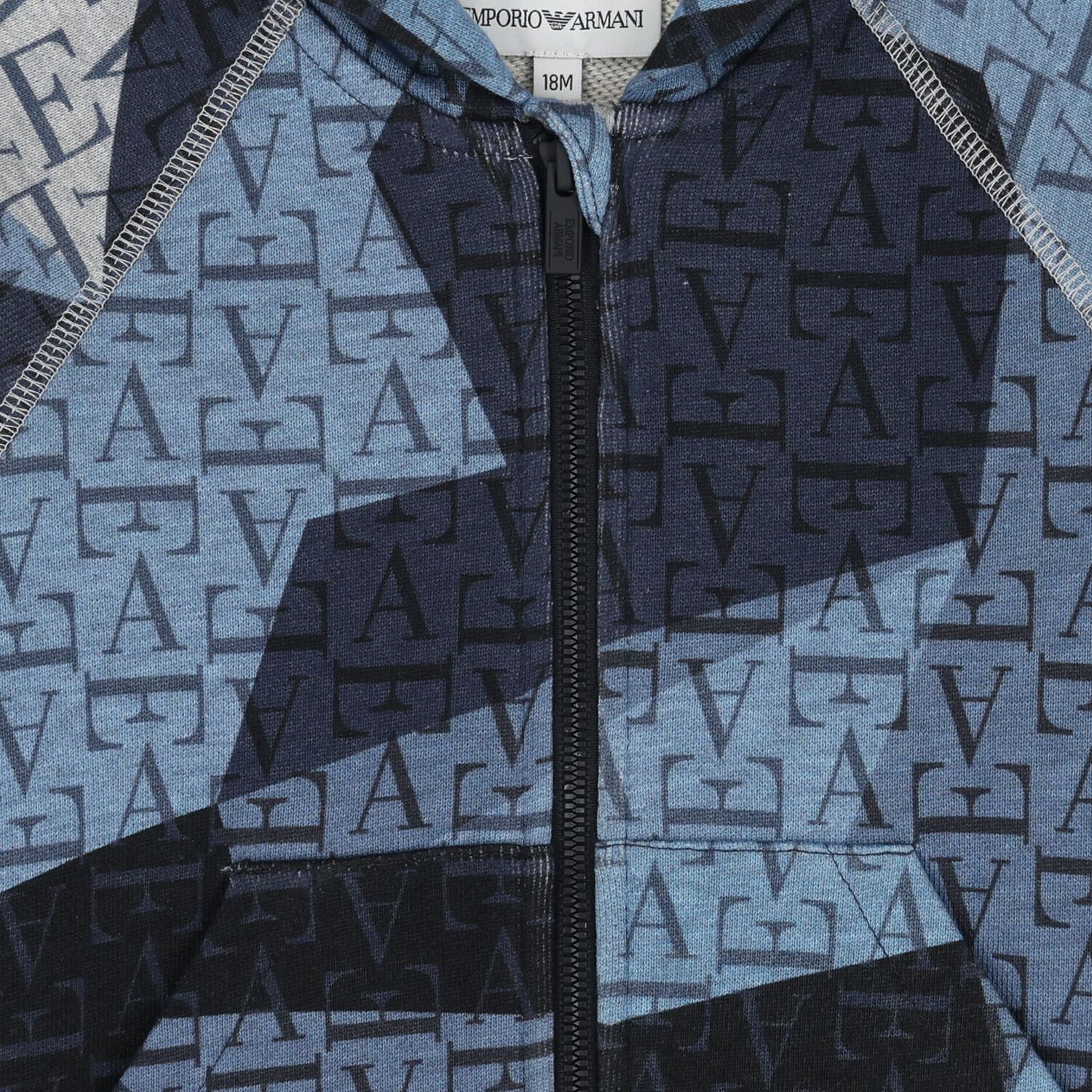 Younger Boys Grey & Blue Logo Tracksuit, 1, hi-res