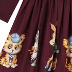 Girls Purple Animals Dress, 2, hi-res