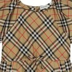 Girls Beige Check Dress, 1, hi-res