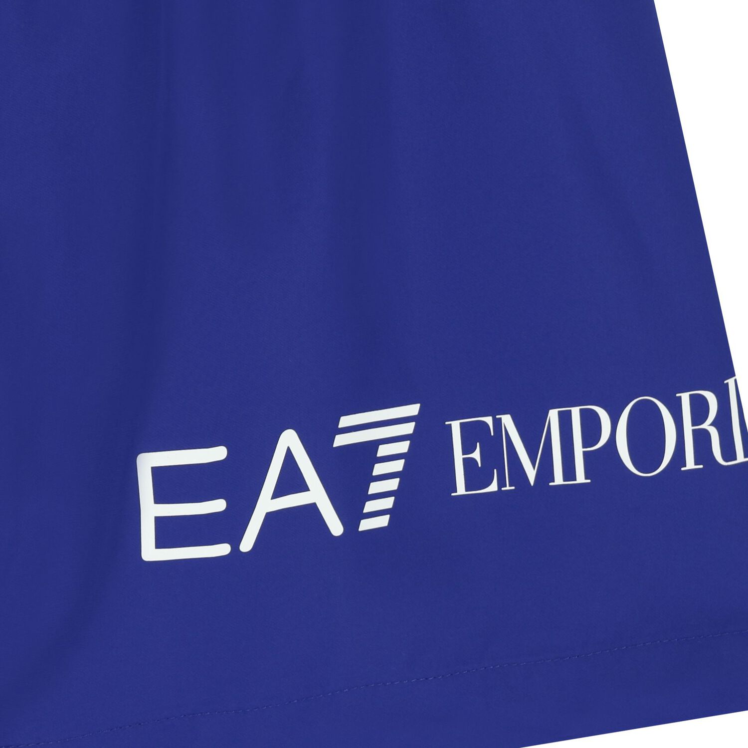 شورت اولاد للسباحه بالشعار باللون الازرق, 1, hi-res