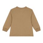 Baby Boys Beige Polo Bear Long Sleeve Top, 1, hi-res