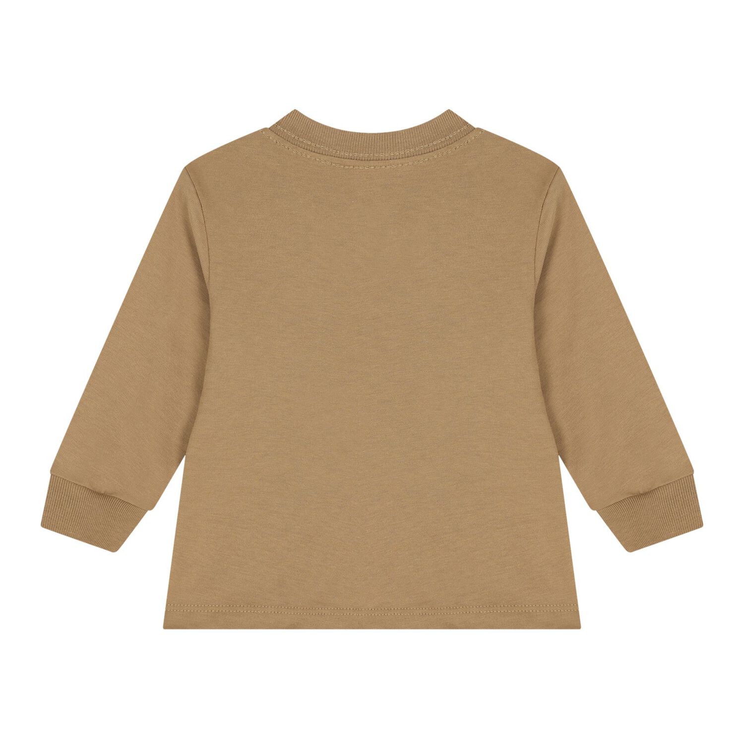 Baby Boys Beige Polo Bear Long Sleeve Top, 1, hi-res