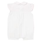 Baby Girls Ivory Broderie Anglaise Romper, 1, hi-res
