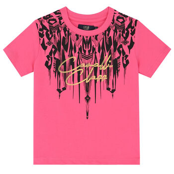 Girls Pink & Gold Logo T-Shirt