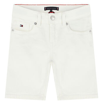 Boys Ivory Denim Shorts