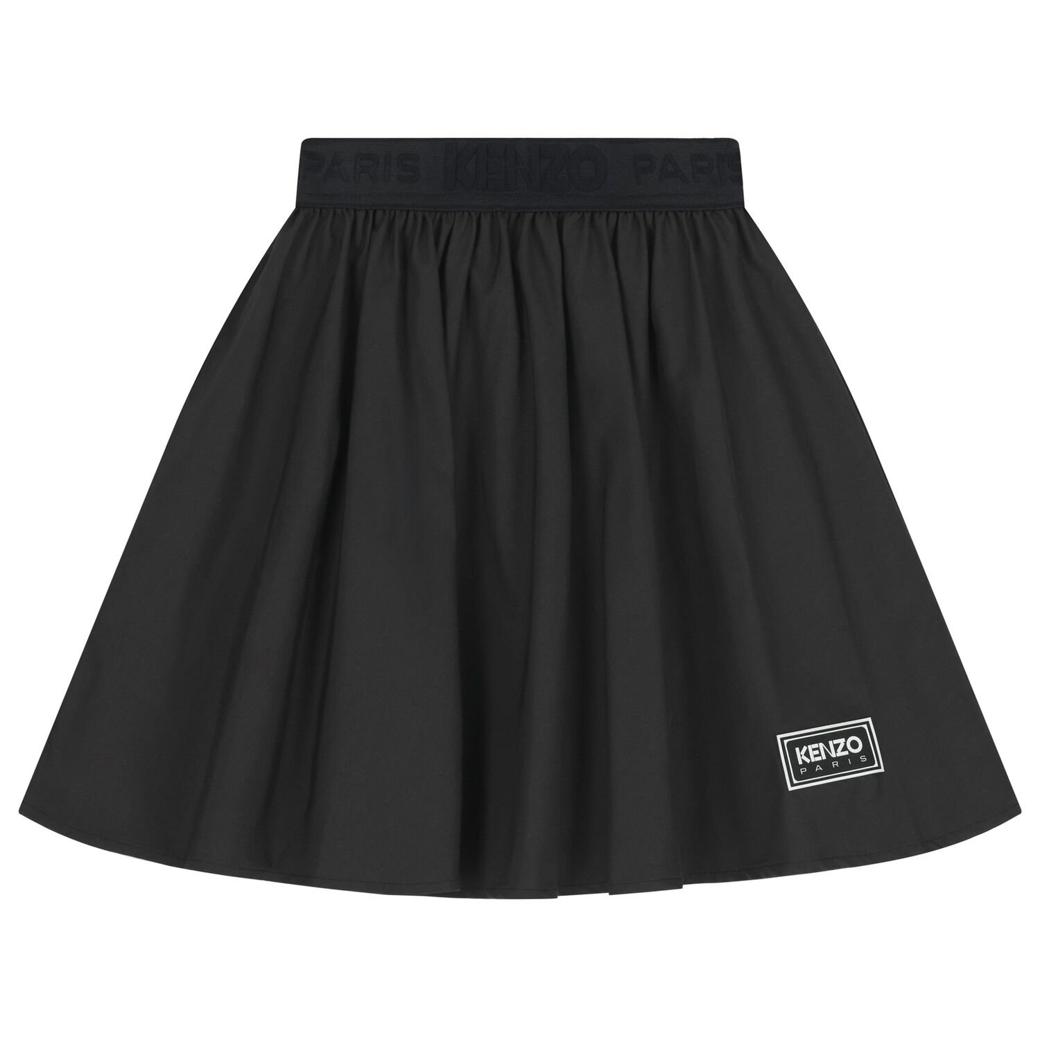 Girls Black Logo Skirt, 1, hi-res