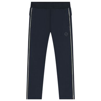 Boys Navy Blue Logo Joggers