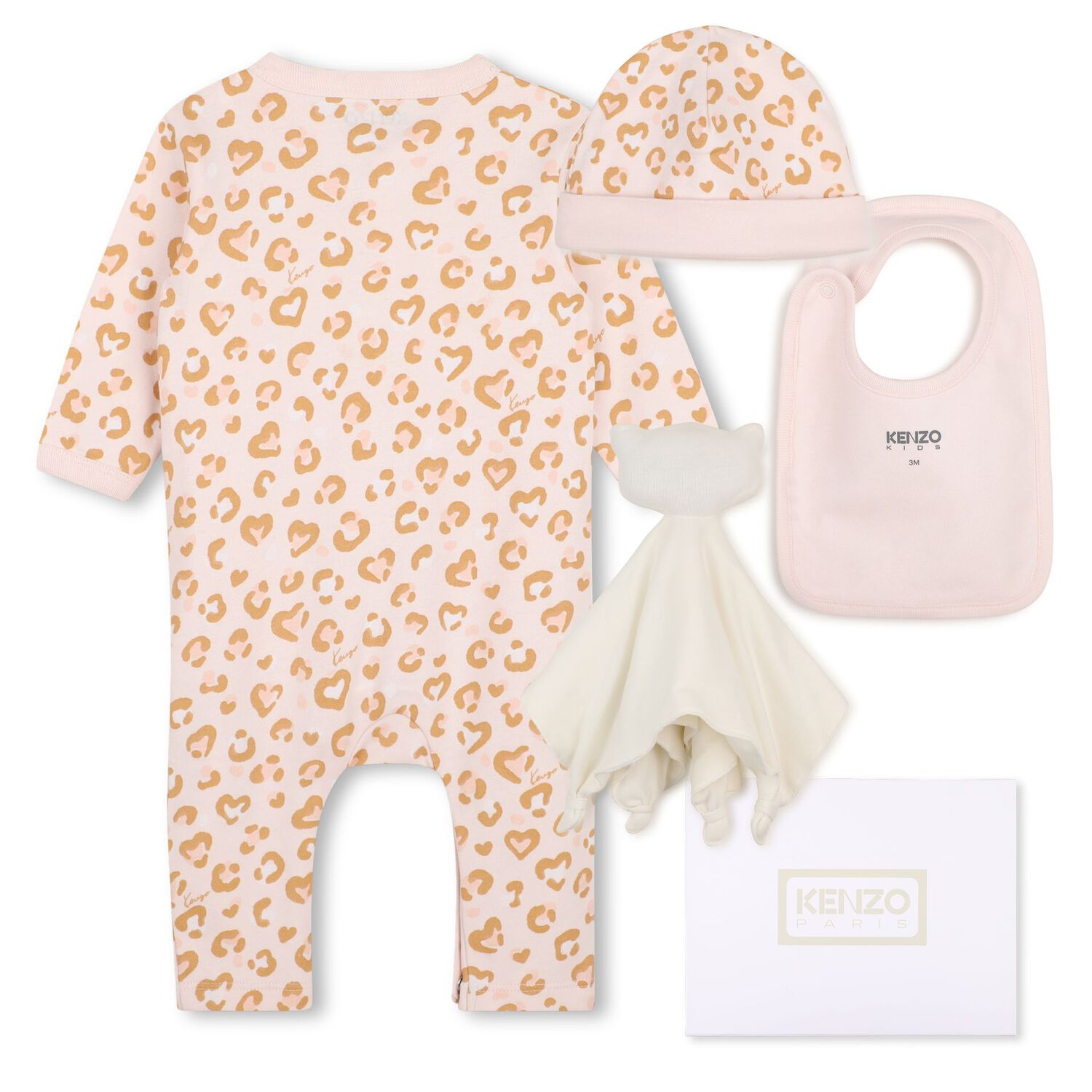 Baby Girls Pink Leopard Babygrow Gift Set, 1, hi-res
