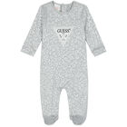 Baby Girls Grey Logo Babygrow, 1, hi-res