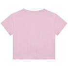 Girls Pink Logo T-Shirt, 4, hi-res