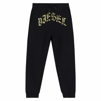 Black & Gold Logo Joggers