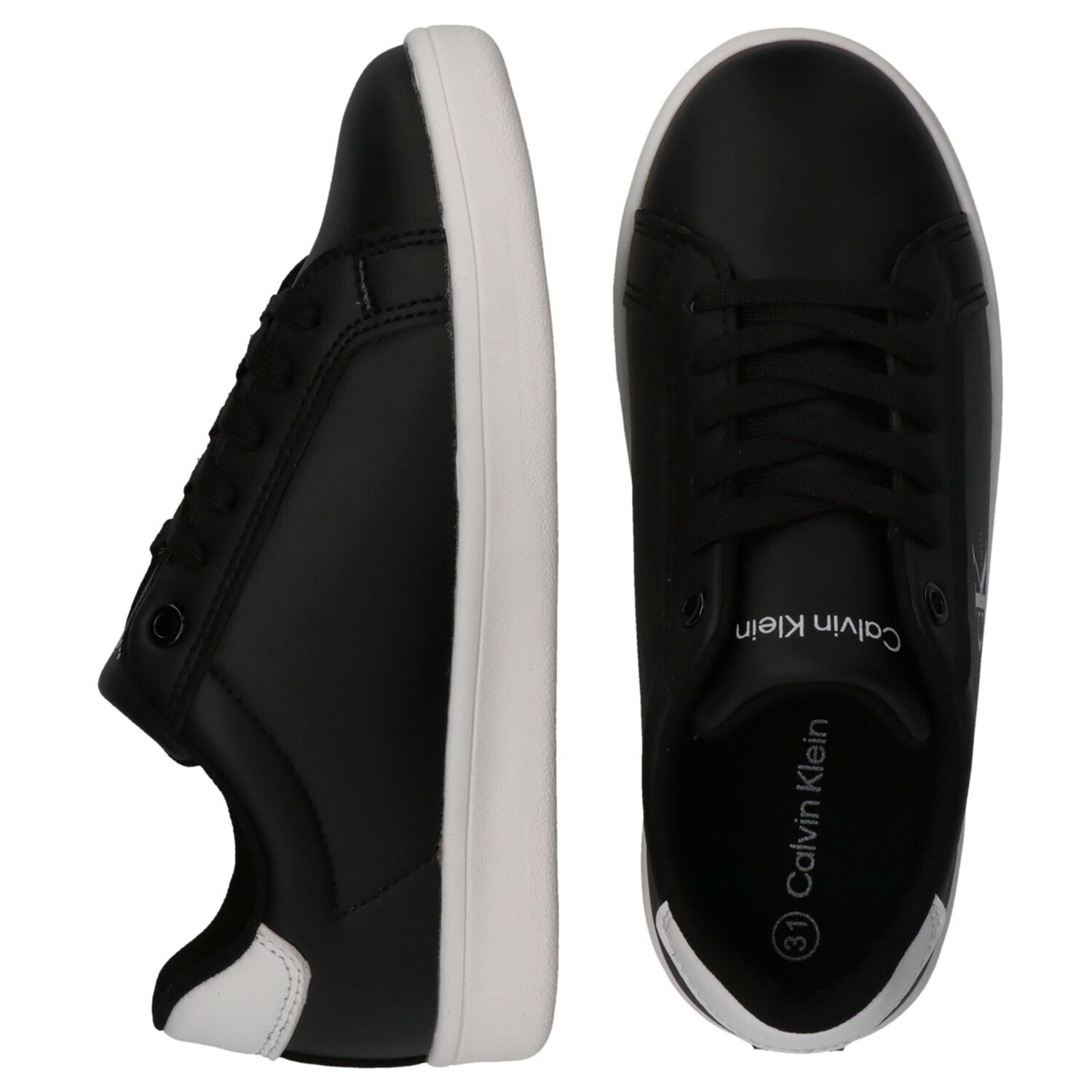 Black & White Logo Trainers, 1, hi-res