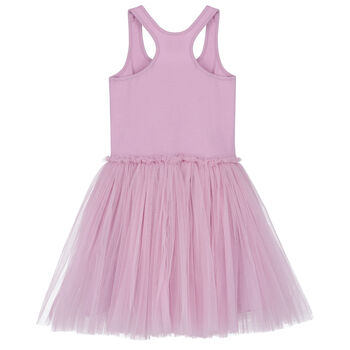 Girls Lilac Embellished Tulle Dress