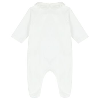 White Logo Babygrow