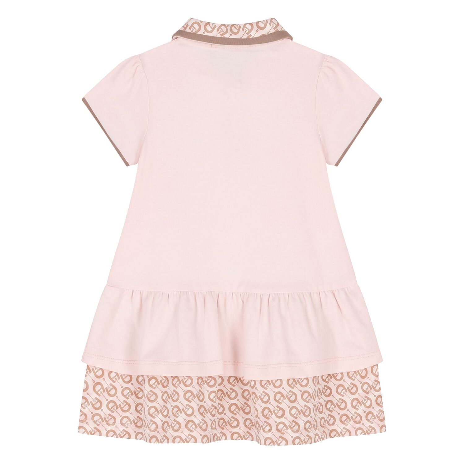 Younger Girls Pink Logo Polo Dress, 3, hi-res