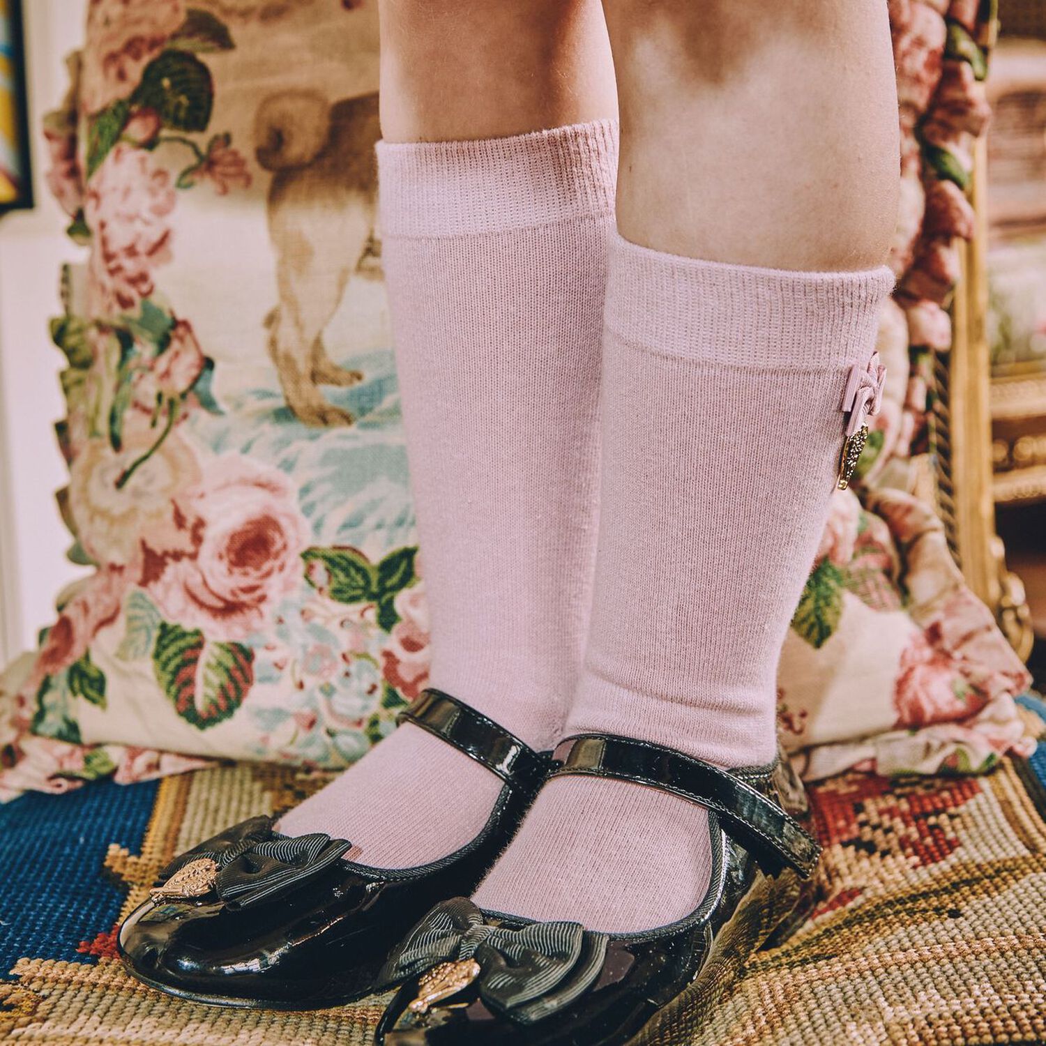 حذاء  بنات باليرينا بفيونكة باللون الاسود , 2, hi-res image number null