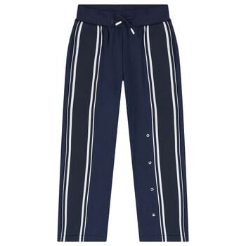 Boys Navy Blue Logo Joggers