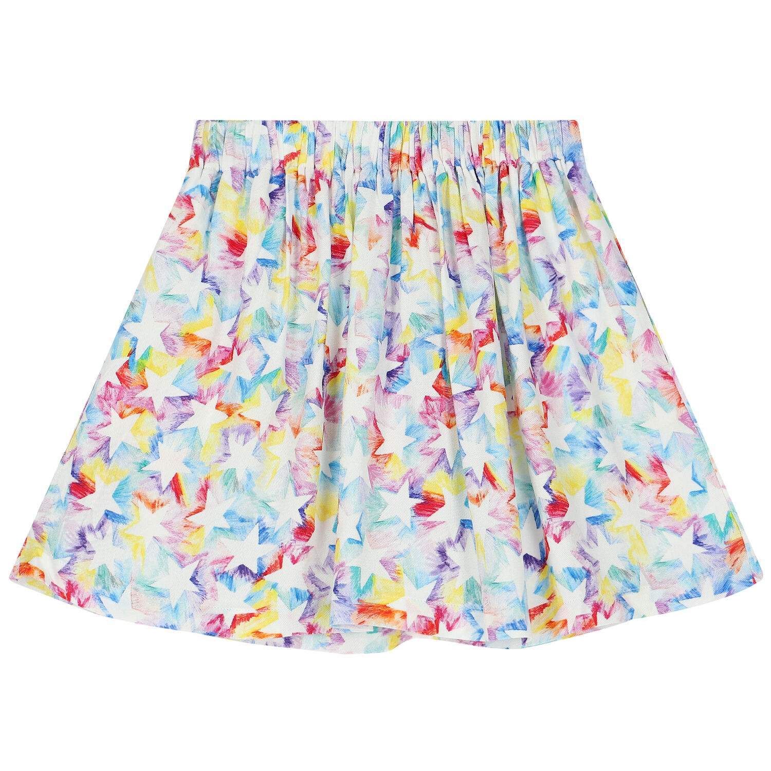 Girls White Star Flared Skirt, 1, hi-res image number null