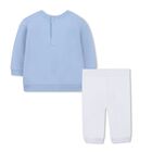 Younger Boys Blue & White Logo Tracksuit, 1, hi-res