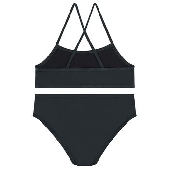 مايوم بيكينى للبنات بطبعه كريز وتيدى بير باللون الاسود 