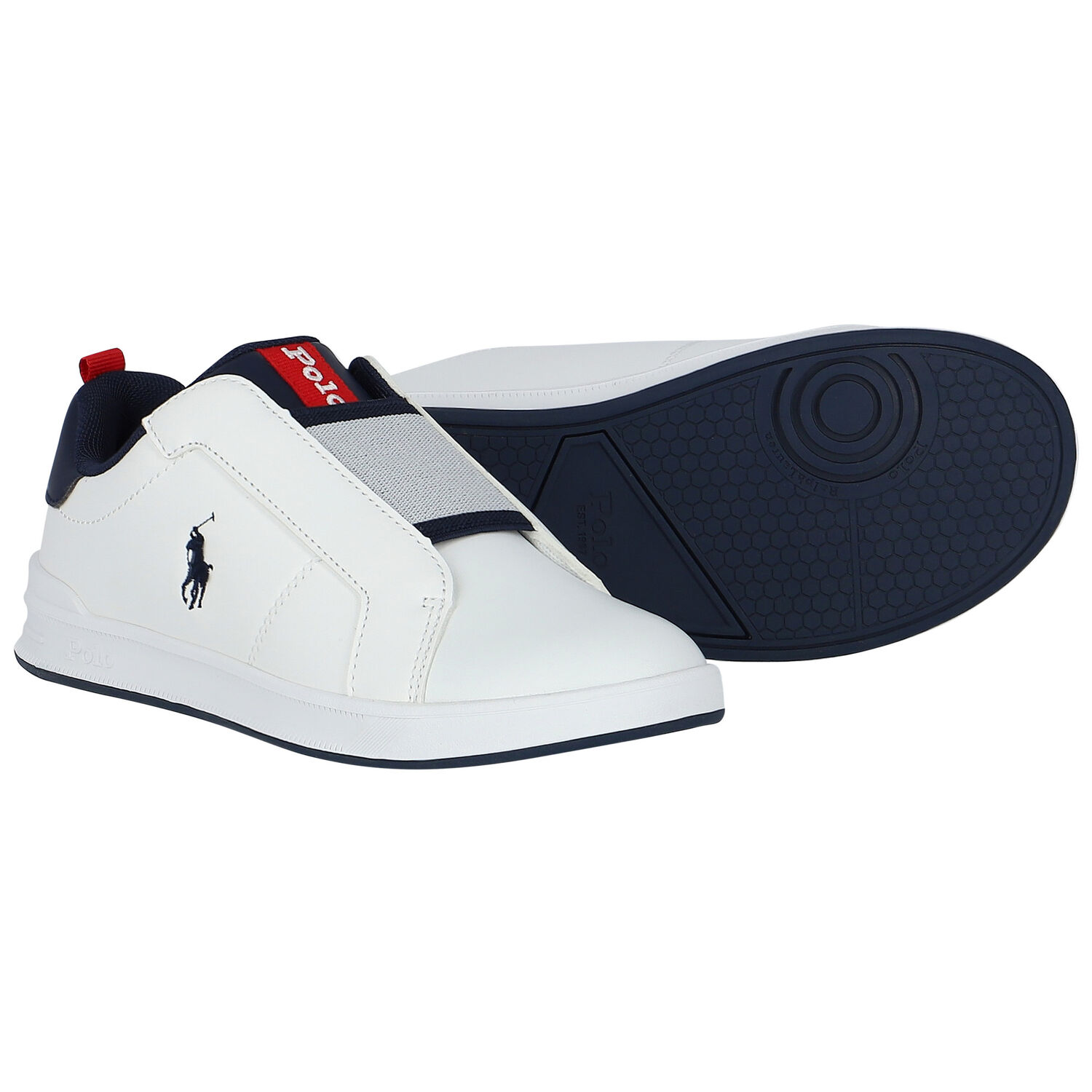 Boys White Logo Trainers, 1, hi-res image number null