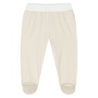 Baby Boys White & Beige Trousers Set, 1, hi-res