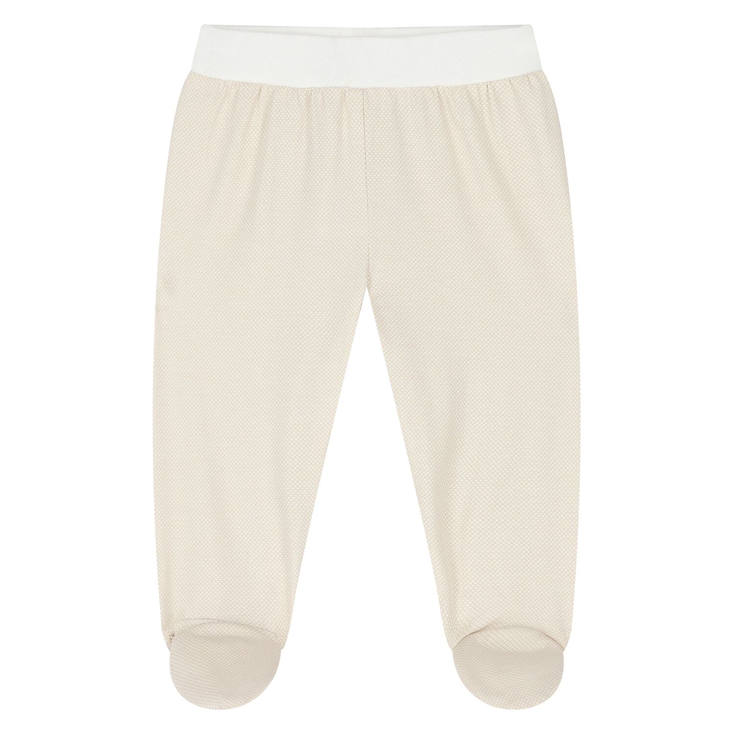 Baby Boys White & Beige Trousers Set, 1, hi-res