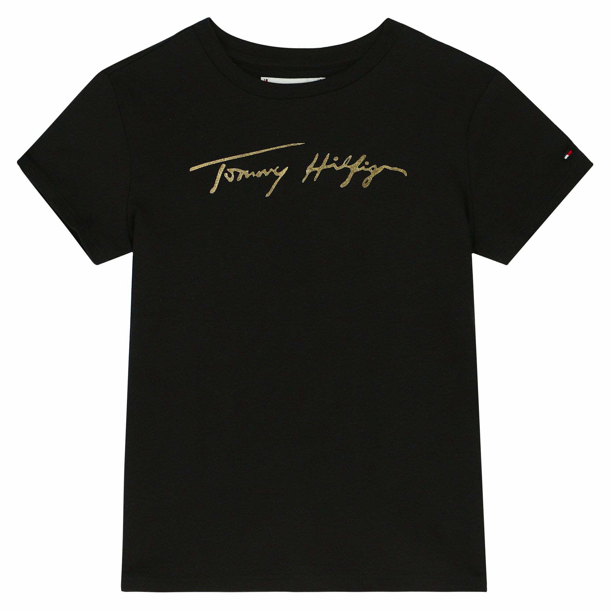 Tommy hilfiger black and white t shirt hot sale