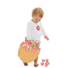 Baby Girls White Wild Strawberry Rash Vest UPF 50+, 1, hi-res