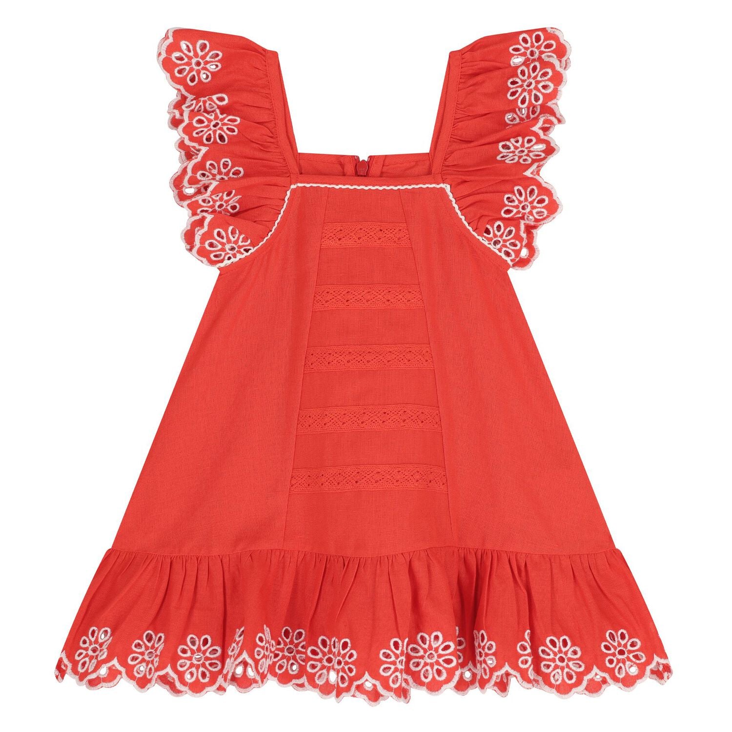 Younger Girls Red Dress Set, 1, hi-res