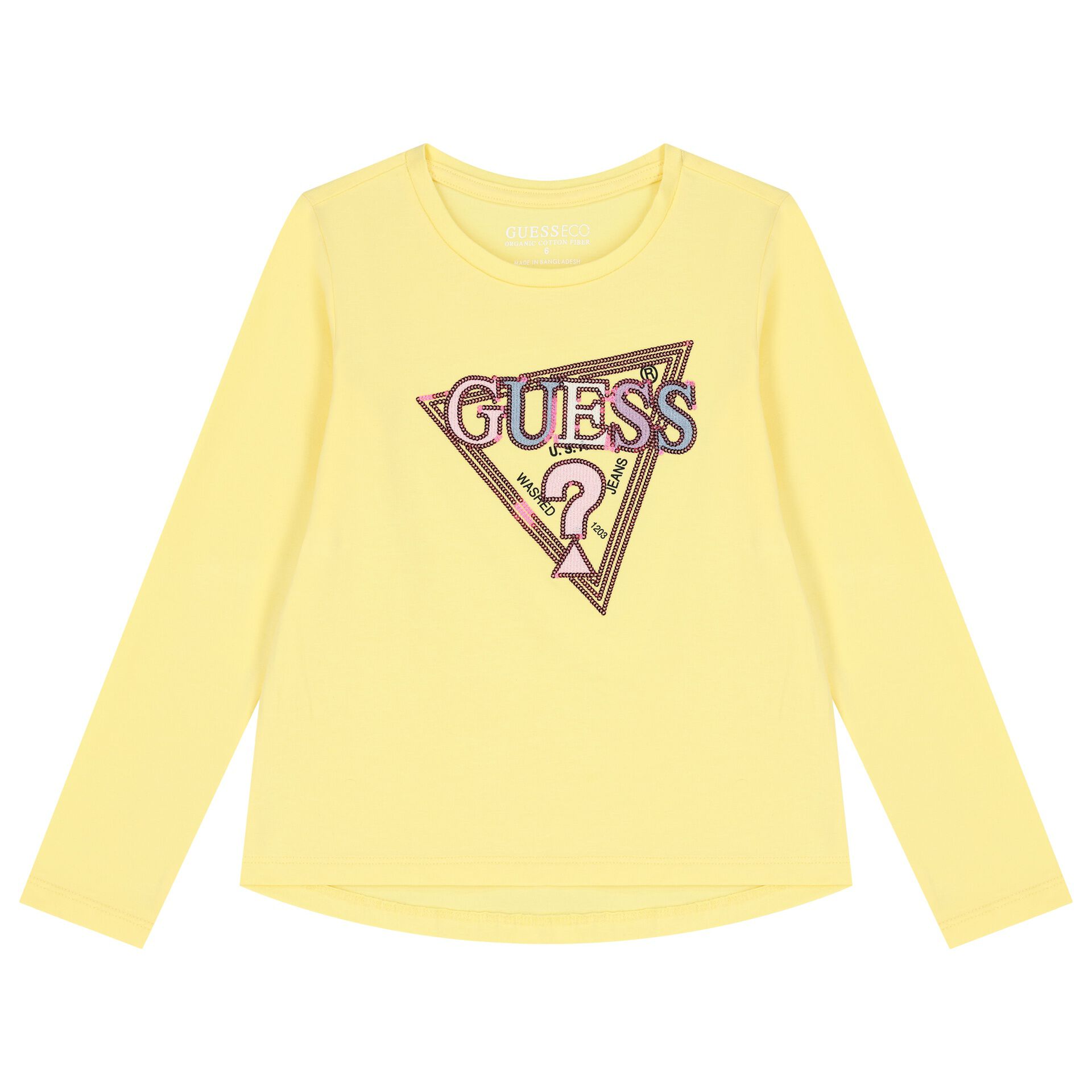 Guess yellow long sleeve best sale