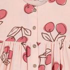 Younger Girls Pink Cherry Dress, 1, hi-res