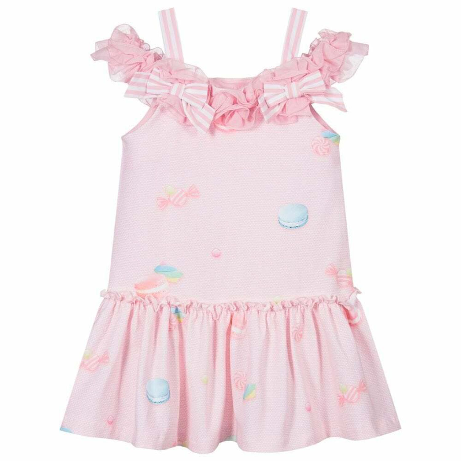 Girls Pink Candy Dress, 1, hi-res