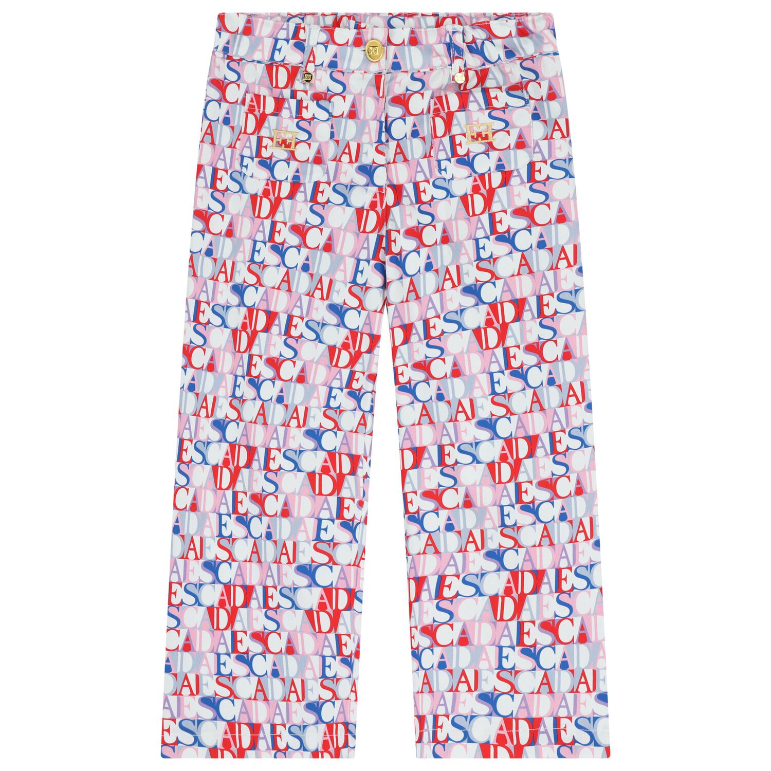 Girls Multi-Coloured Logo Trousers, 1, hi-res