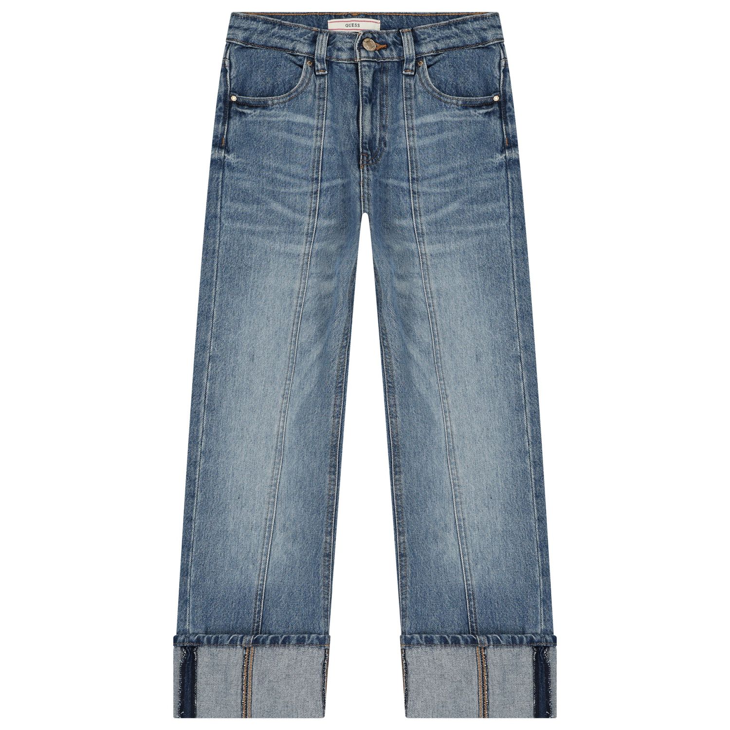 Girls Blue Teddy Bear Denim Jeans, 1, hi-res image number null