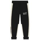 Boys black & Ivory Logo Joggers, 1, hi-res