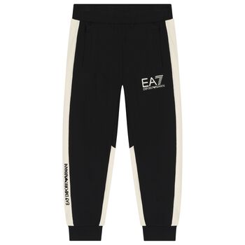 Boys lack & Ivory Logo Joggers