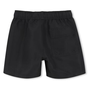 Boys Black Logo Swim Shorts
